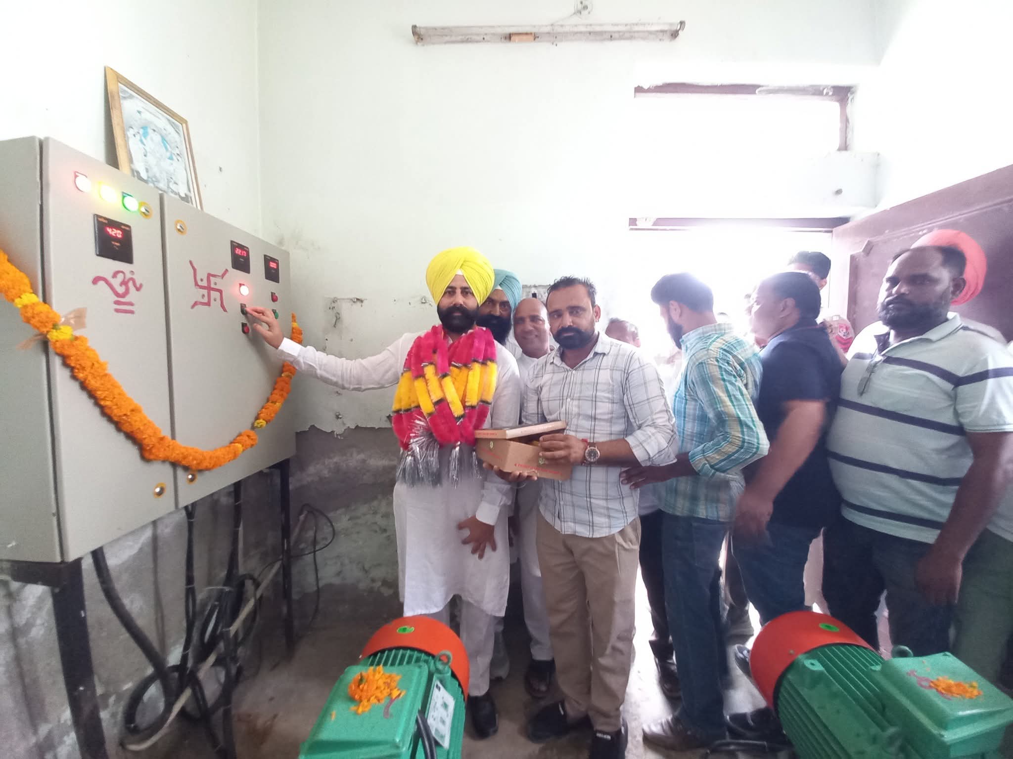 Constituency MLA inaugurates sewerage pipeline.